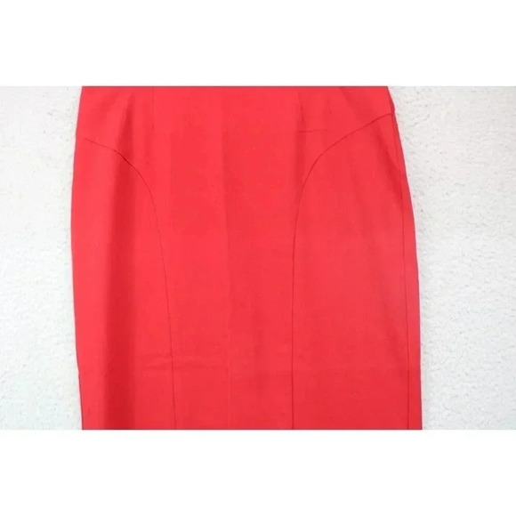 Monroe and Main Red Midi Skirt-Size 8-Office-Business-Pockets - Picture 2 of 8